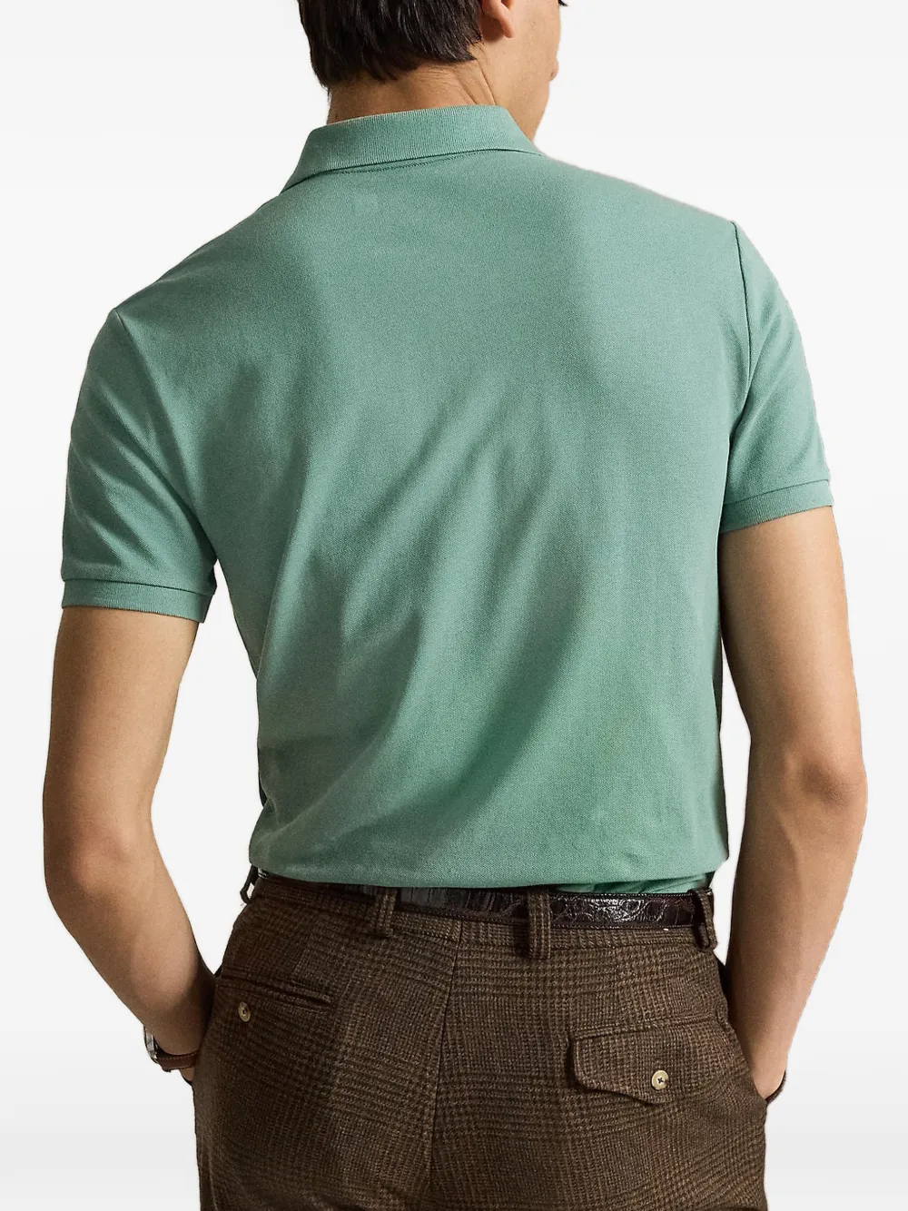 Polo Ralph Lauren Slim-fit mesh poloshirt Groen