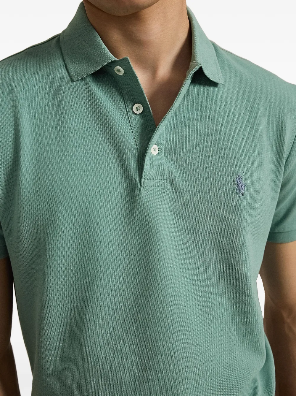 Polo Ralph Lauren Slim-fit mesh poloshirt Groen