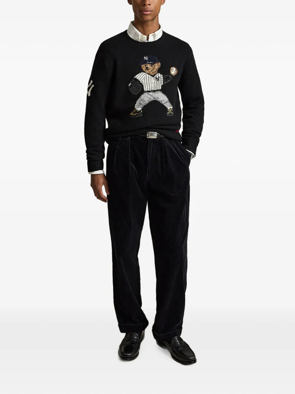 Polo Ralph Lauren x New York Yankees Polo Bear wollen trui Zwart