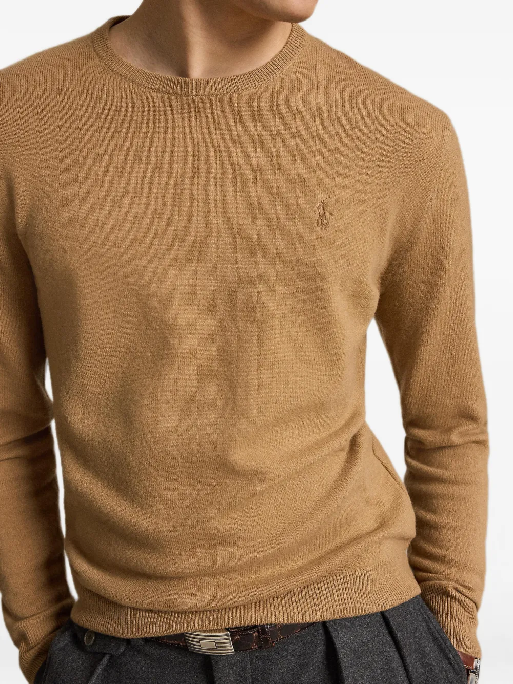 Polo Ralph Lauren Wollen trui met ronde hals Bruin