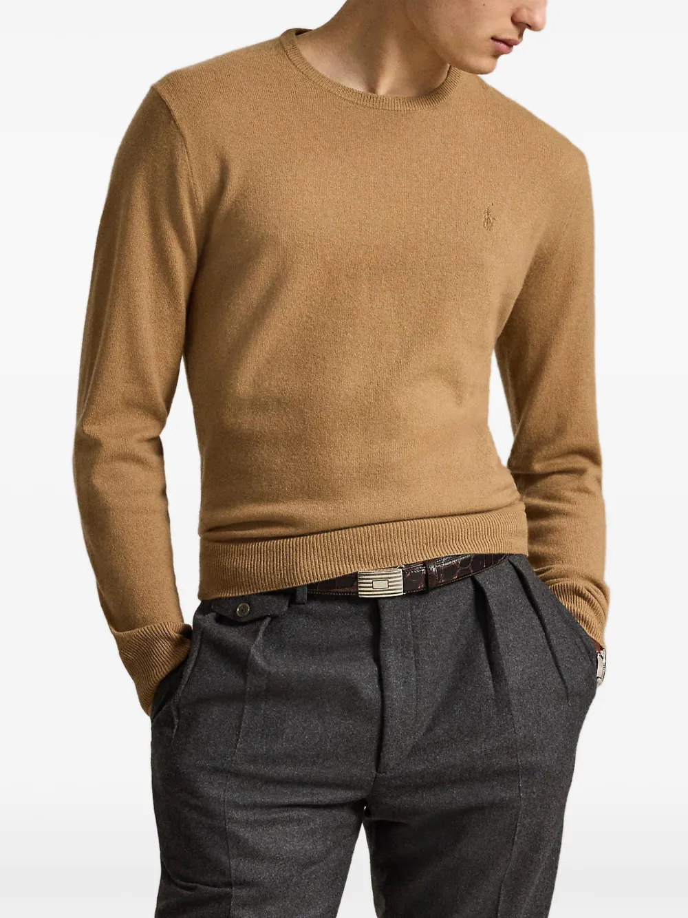 Polo Ralph Lauren Wollen trui met ronde hals Bruin