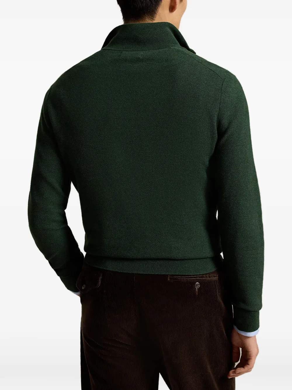 Polo Ralph Lauren Mesh gebreide trui met rits Groen