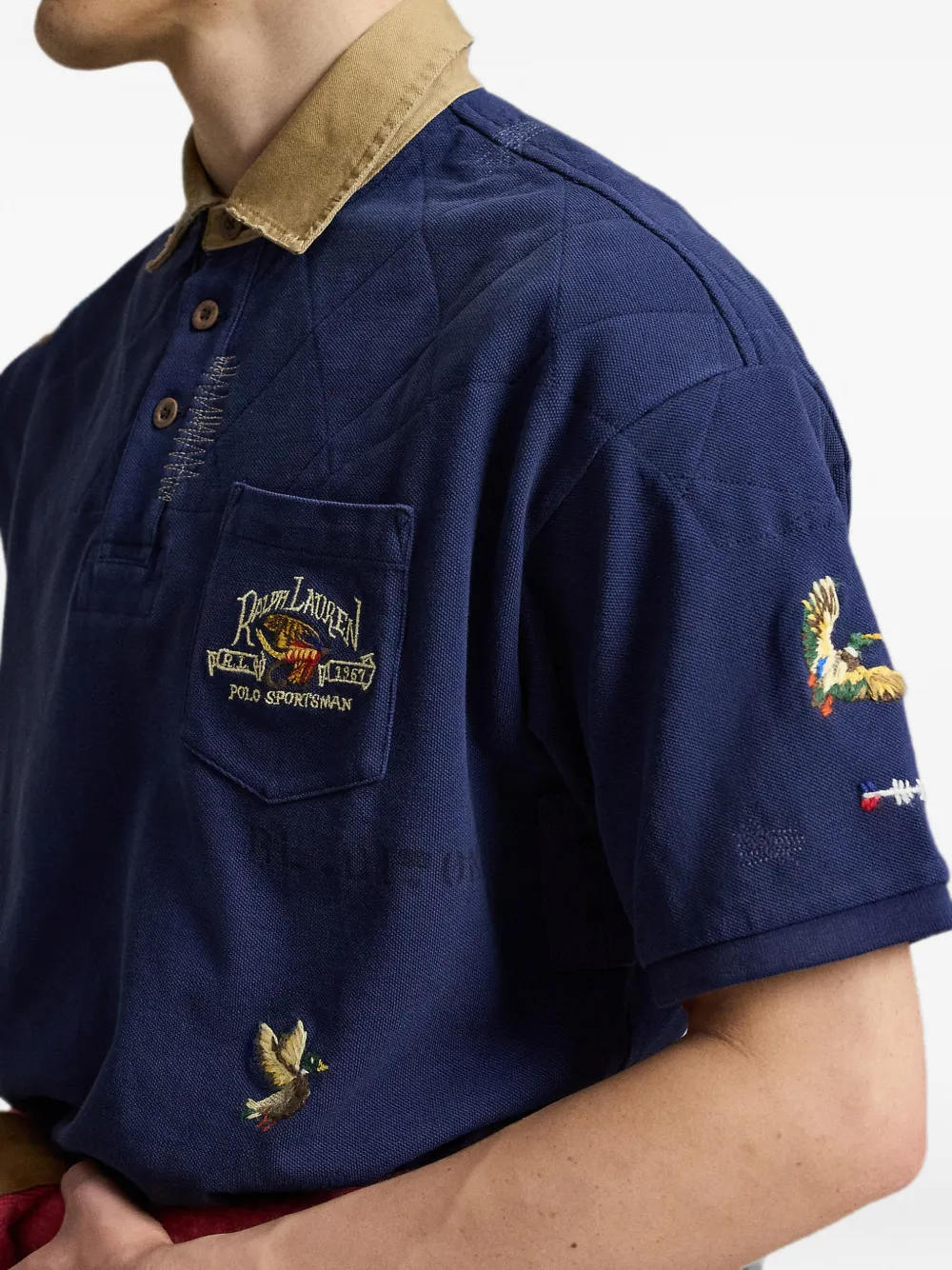 Polo Ralph Lauren Gewatteerd poloshirt met geborduurde eend Blauw