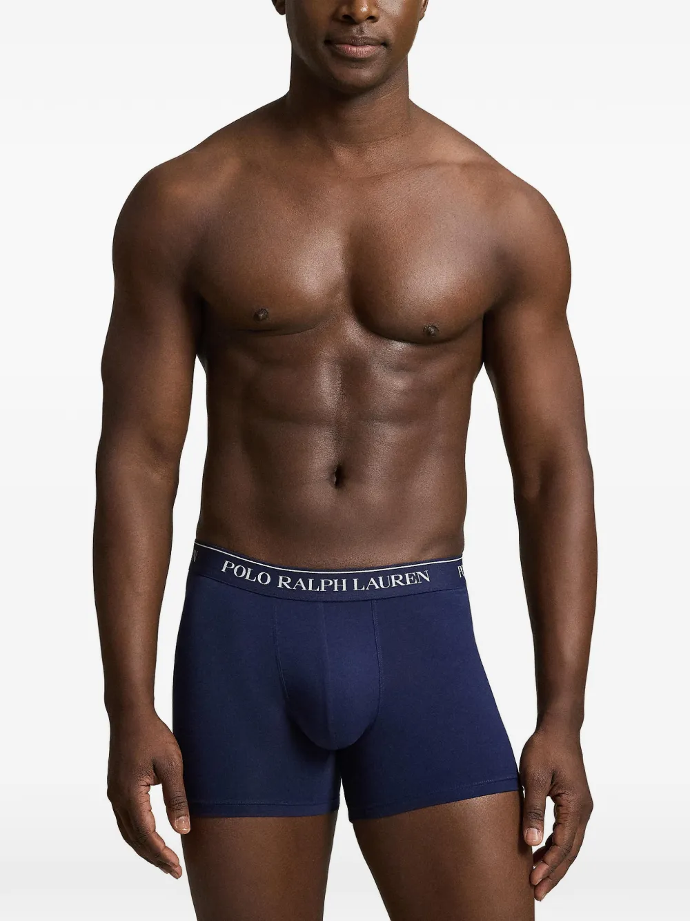 Polo Ralph Lauren logo-waistband pack of three boxer briefs - Blau