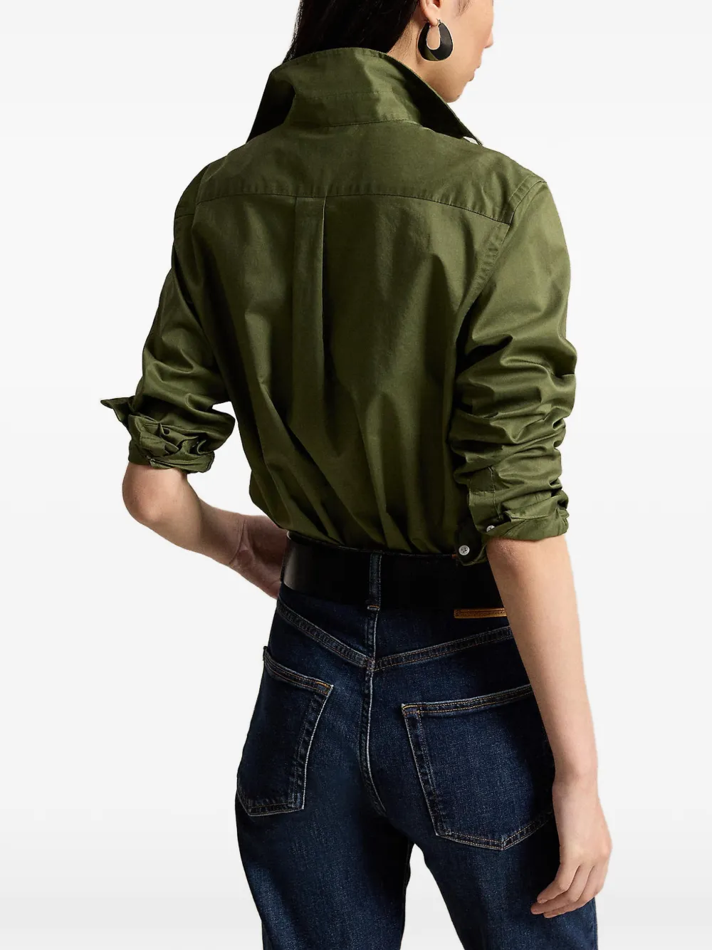 Polo Ralph Lauren Classic Fit twill blouse Groen