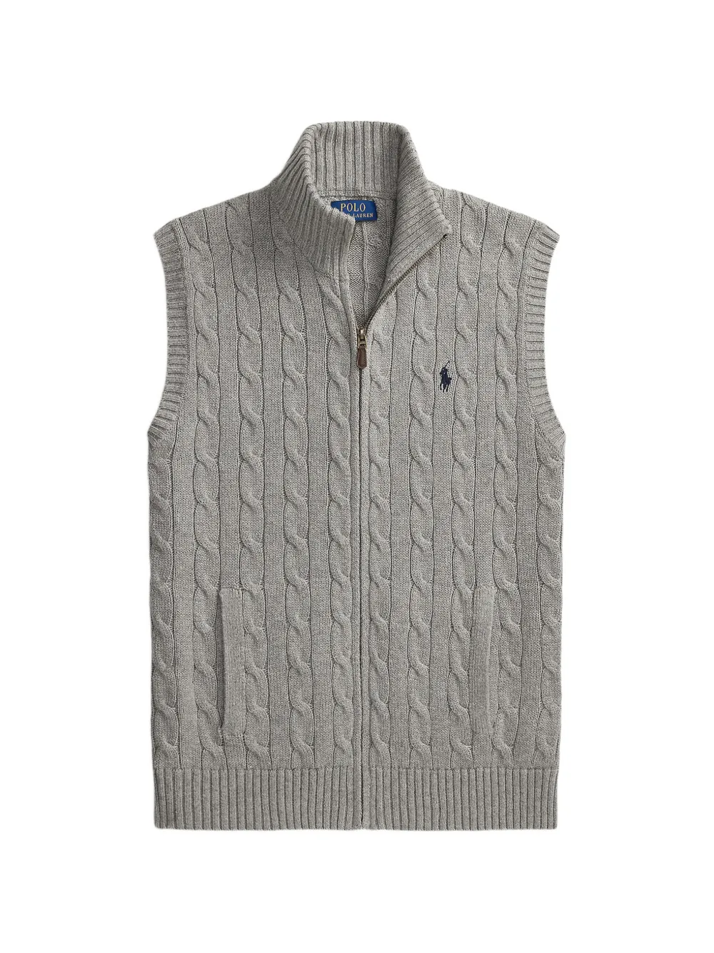 Polo Ralph Lauren Cardigan mit Zopfmuster - Grau