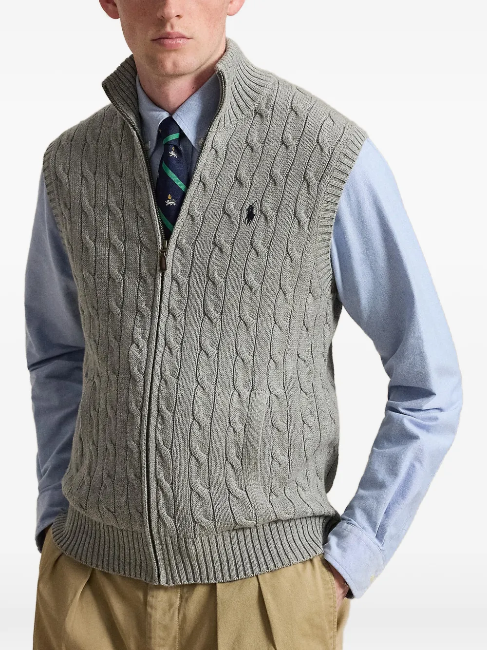 Polo Ralph Lauren Kabelgebreid vest Grijs