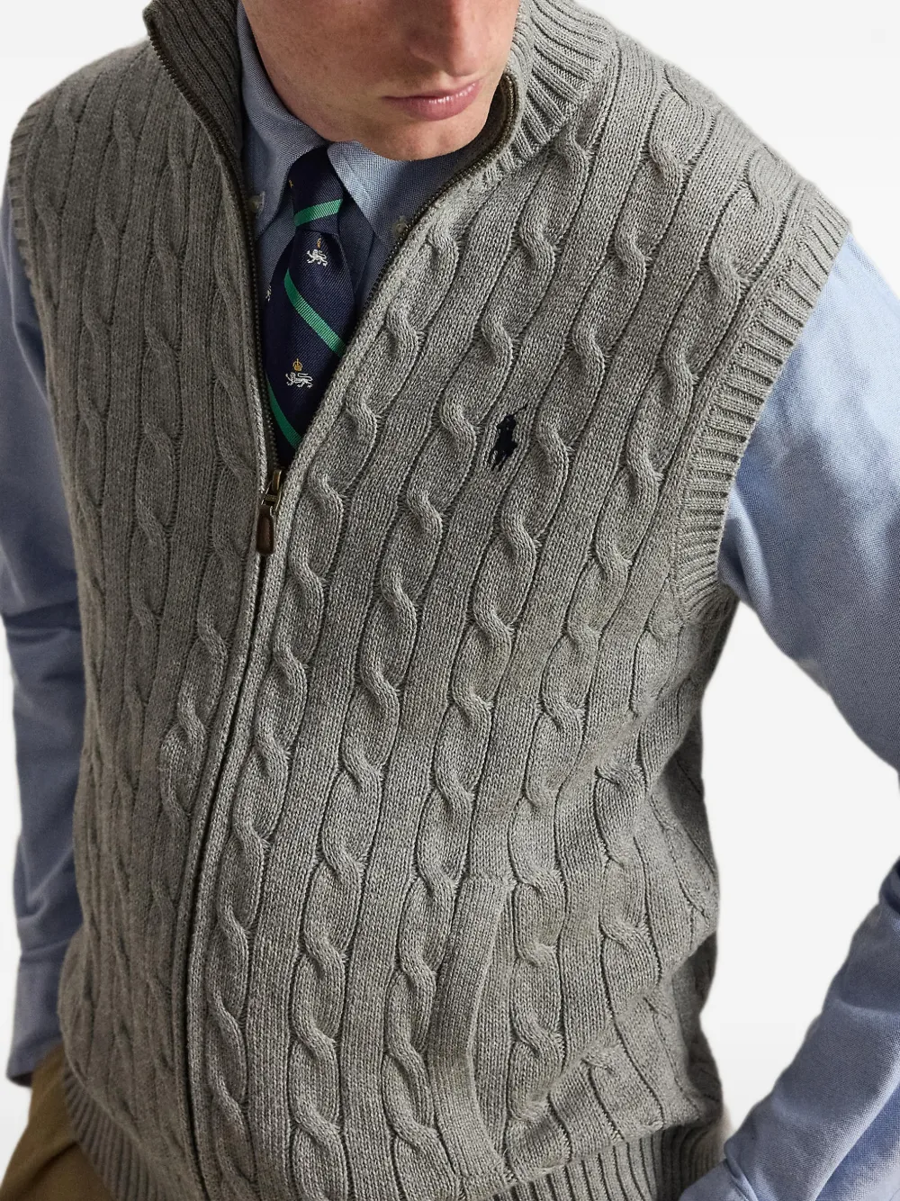 Polo Ralph Lauren Kabelgebreid vest Grijs