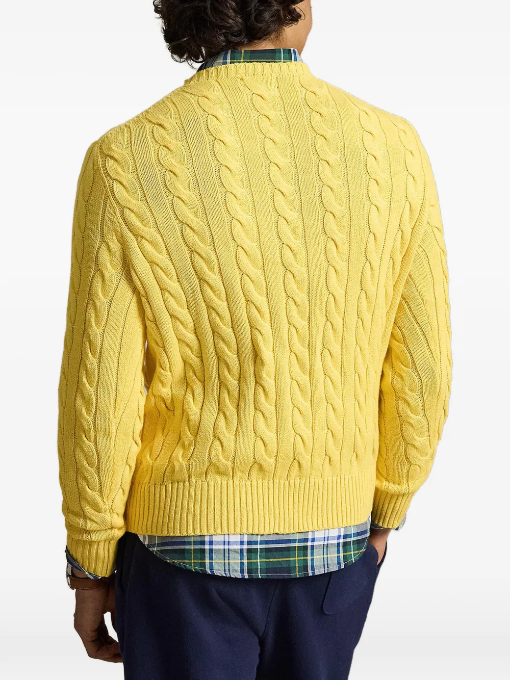 Polo Ralph Lauren Kabelgebreide katoenen trui Geel