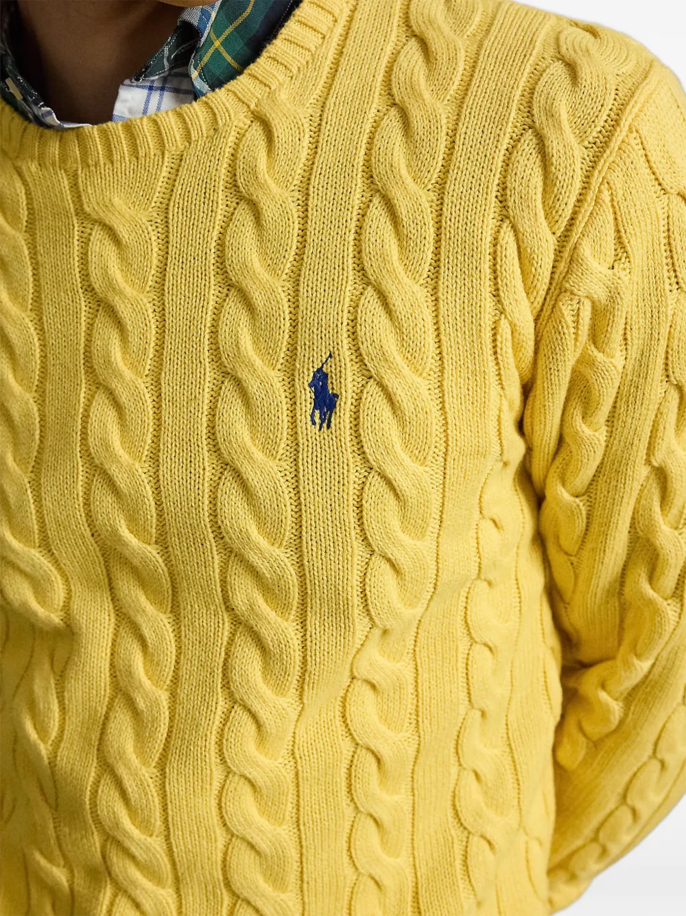 Polo Ralph Lauren Kabelgebreide katoenen trui Geel