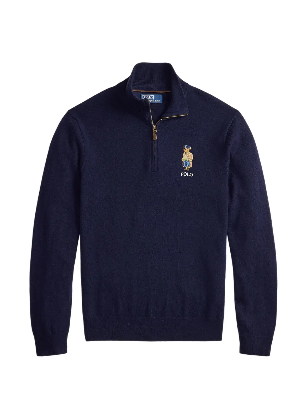 Polo Ralph Lauren Maglione Polo Bear in lana con zip - Blu