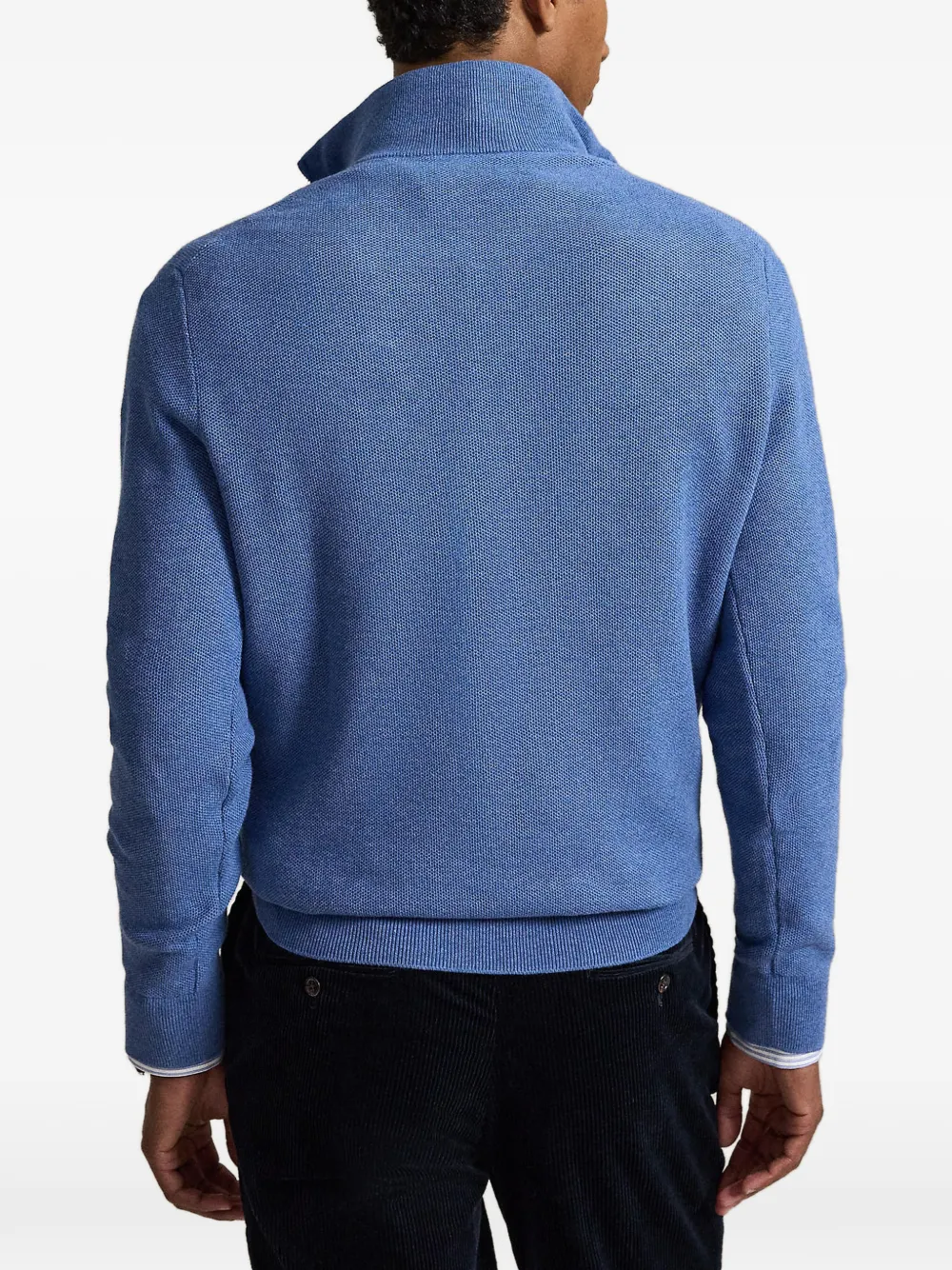Polo Ralph Lauren Mesh gebreide trui met rits Blauw