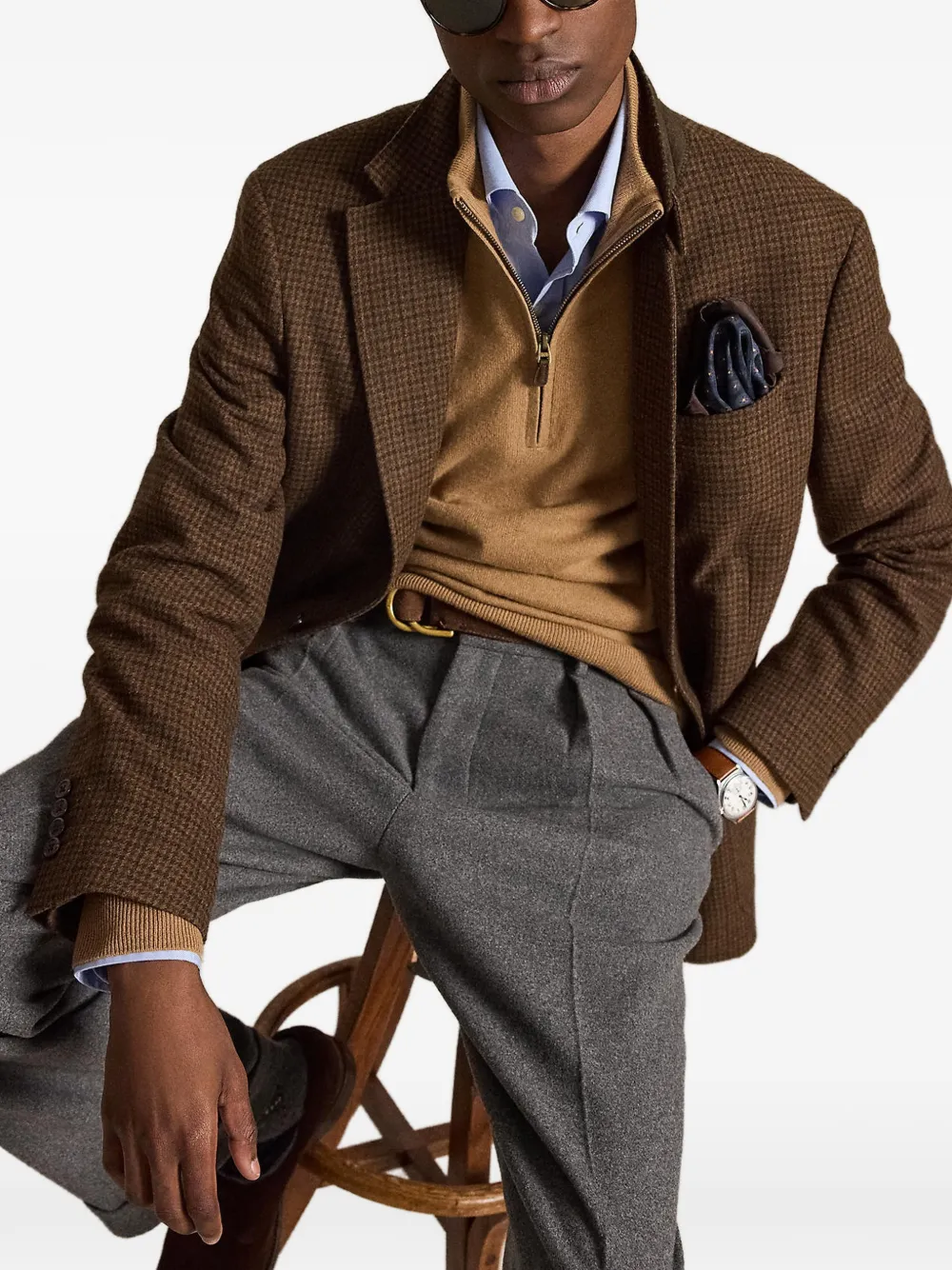 Polo Ralph Lauren Wollen trui met rits Bruin
