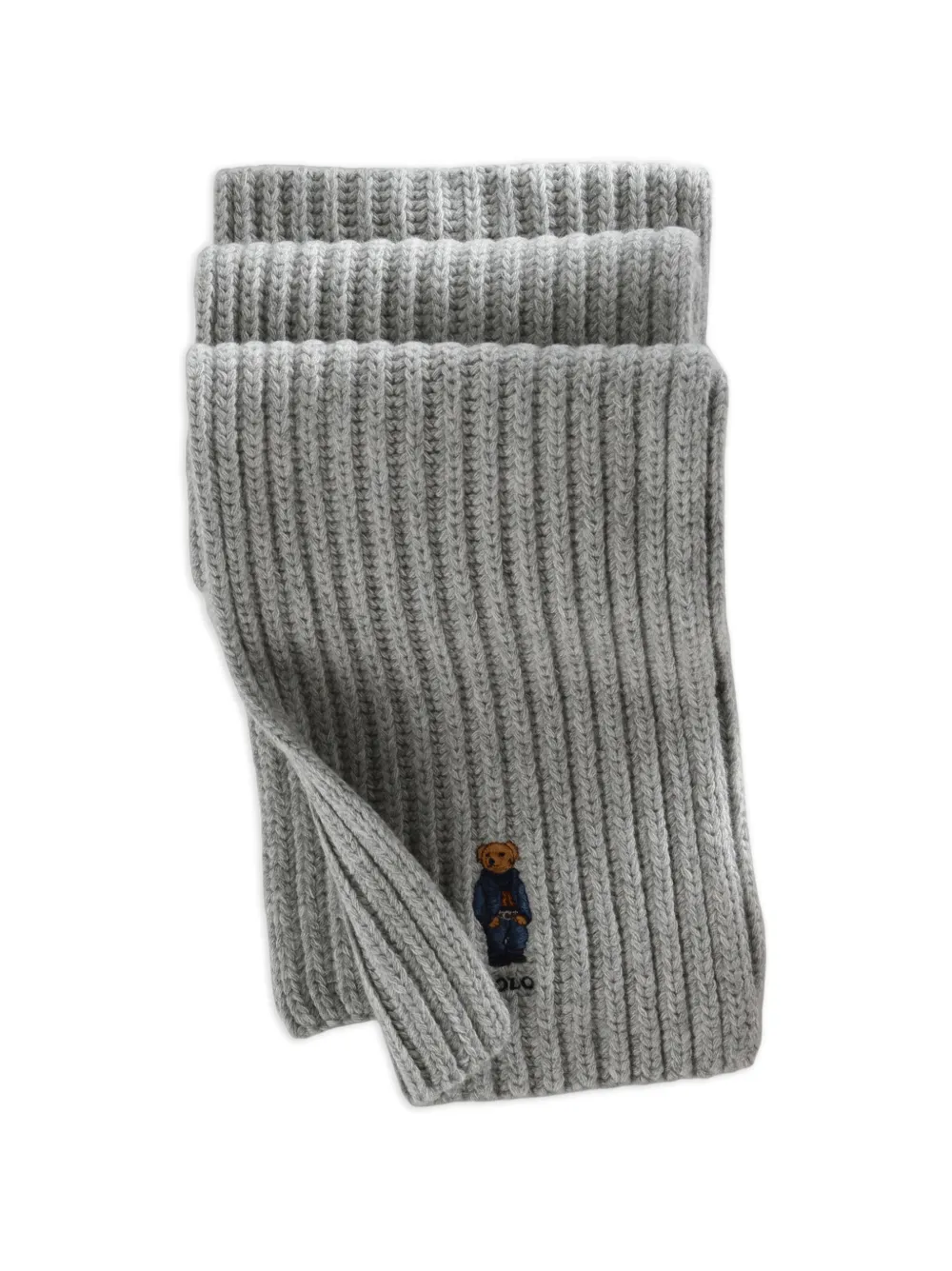 Polo Ralph Lauren Polo Bear geribbelde sjaal Grijs