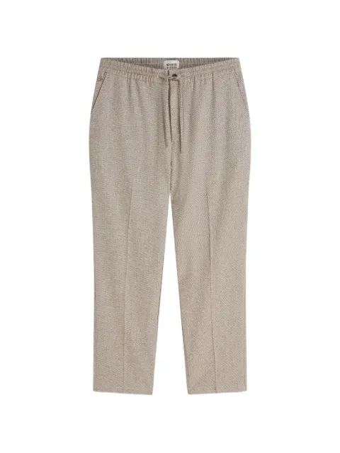Scotch & Soda drawstring-waist herringbone trousers