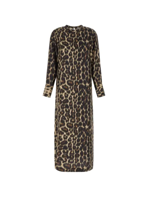 Alberto Biani animal-print silk maxi dress