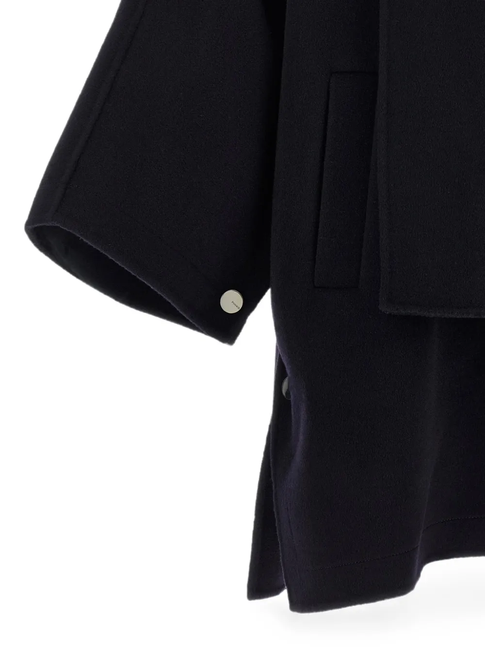 PINKO Caban wollen jas met sjaalvlak Blauw