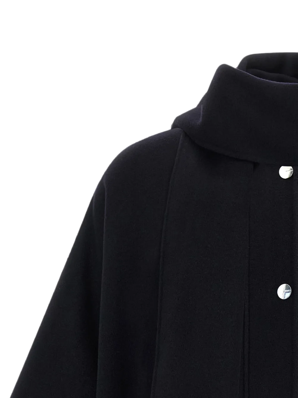 PINKO Caban wollen jas met sjaalvlak Blauw