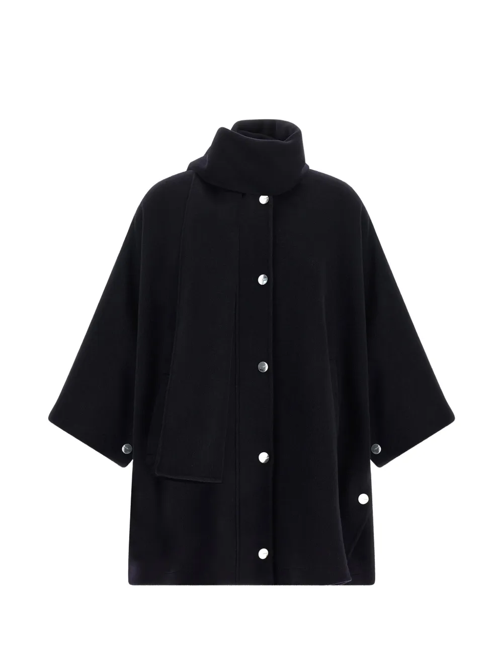 PINKO Caban scarf-panel wool cape coat - Blau