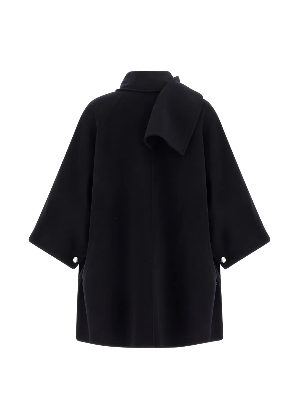 PINKO Caban wollen jas met sjaalvlak Blauw