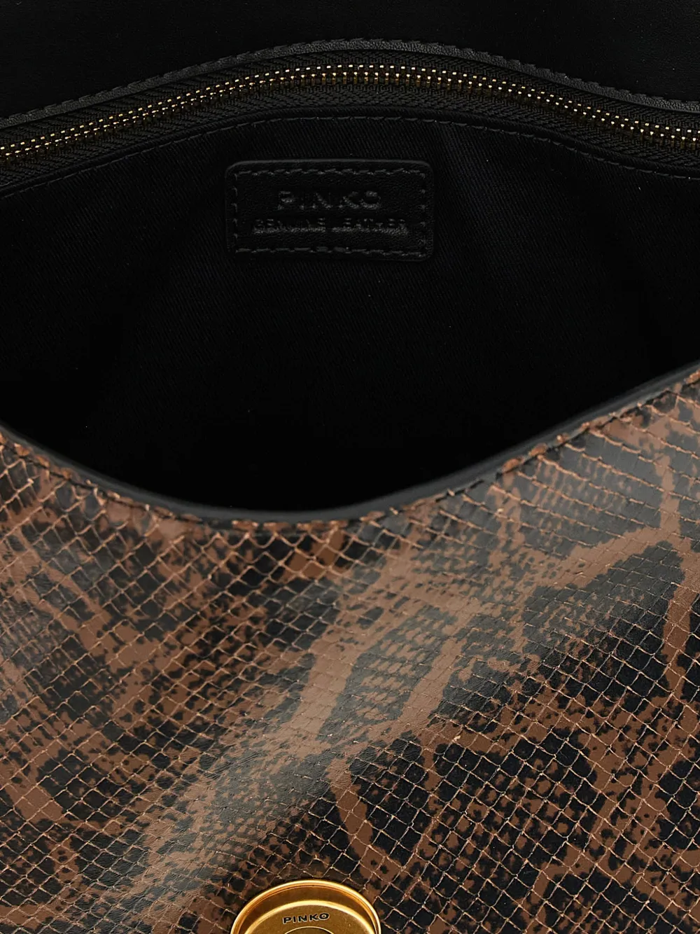 PINKO Medium Love One Light handtas met python-print Bruin