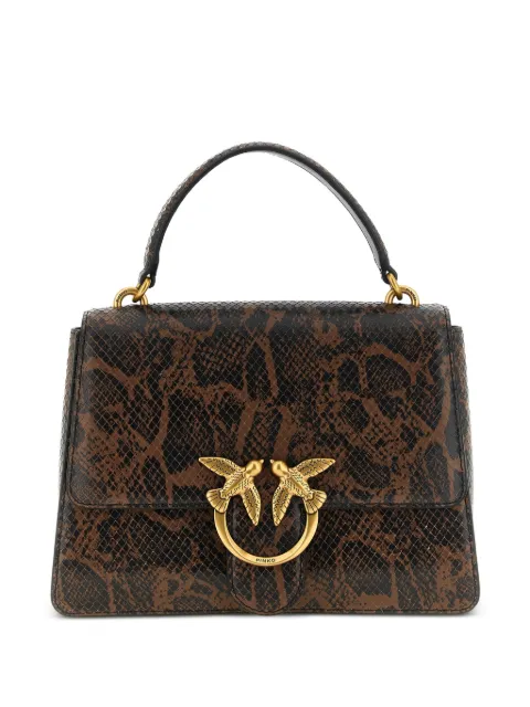 PINKO sac à main Love One Light médium à imprimé peau de python