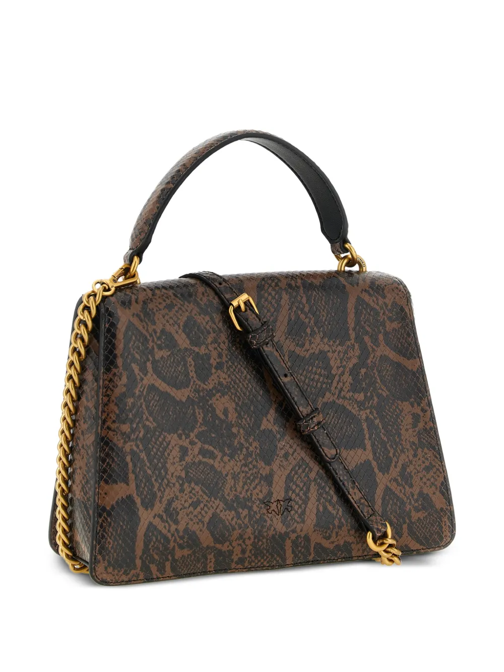 PINKO Medium Love One Light handtas met python-print Bruin
