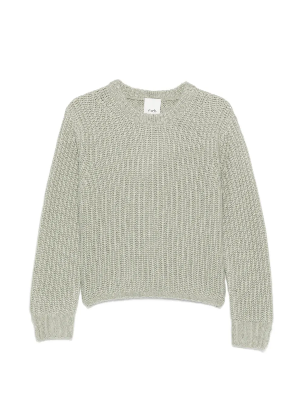 Allude ribbed-knit crew-neck sweater - Grün