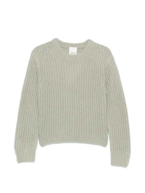 Allude suéter tejido de canalé con cuello redondo