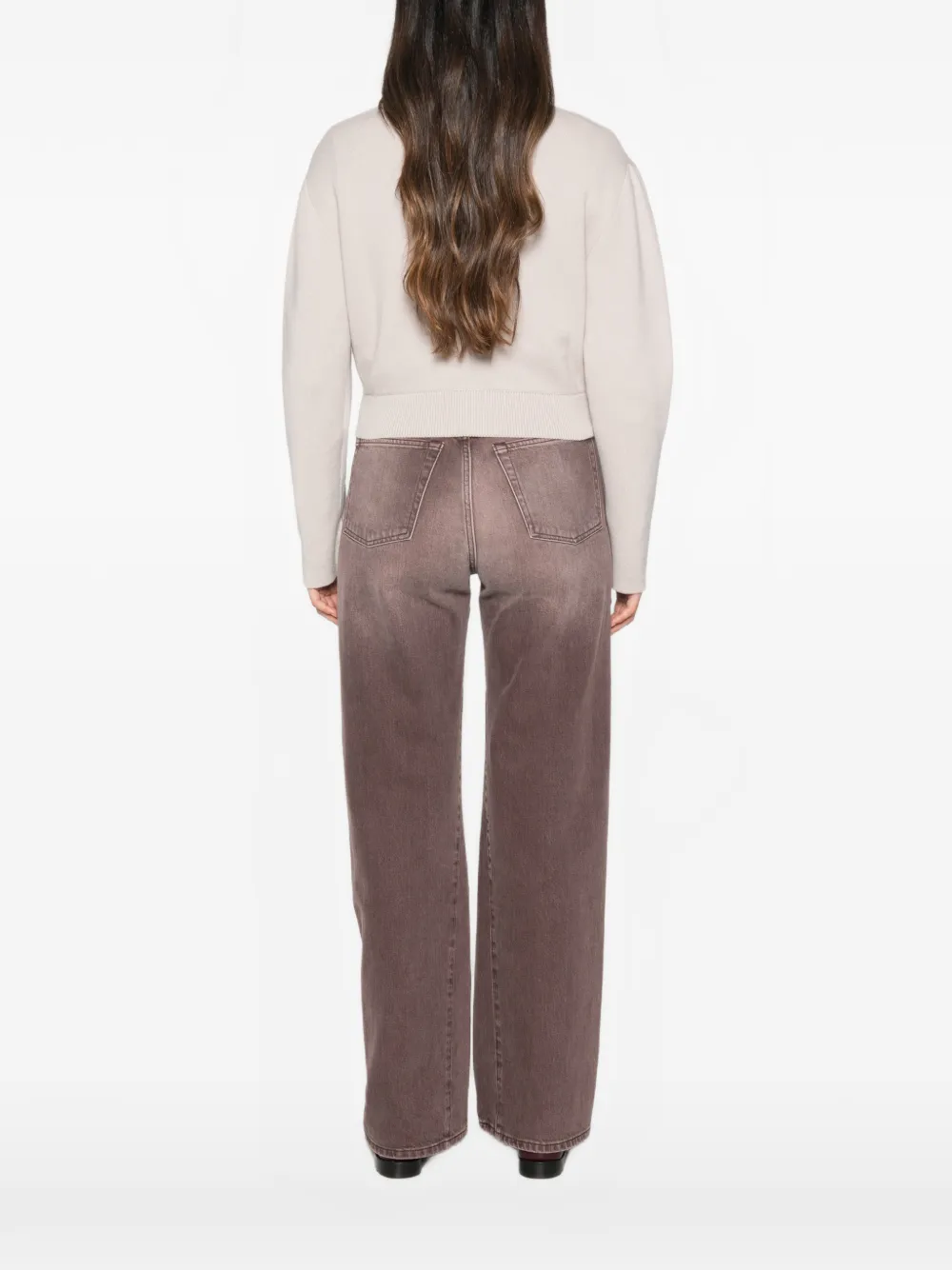 Allude Vest met rits en geribbelde afwerking Beige