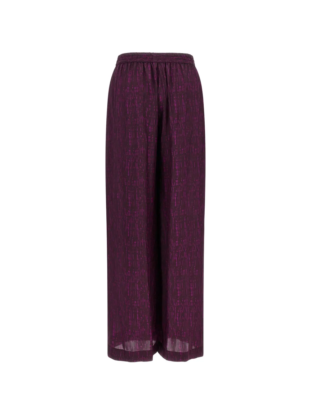Gianluca Capannolo Claudia palazzo broek met elastische taille en abstract patroon Paars