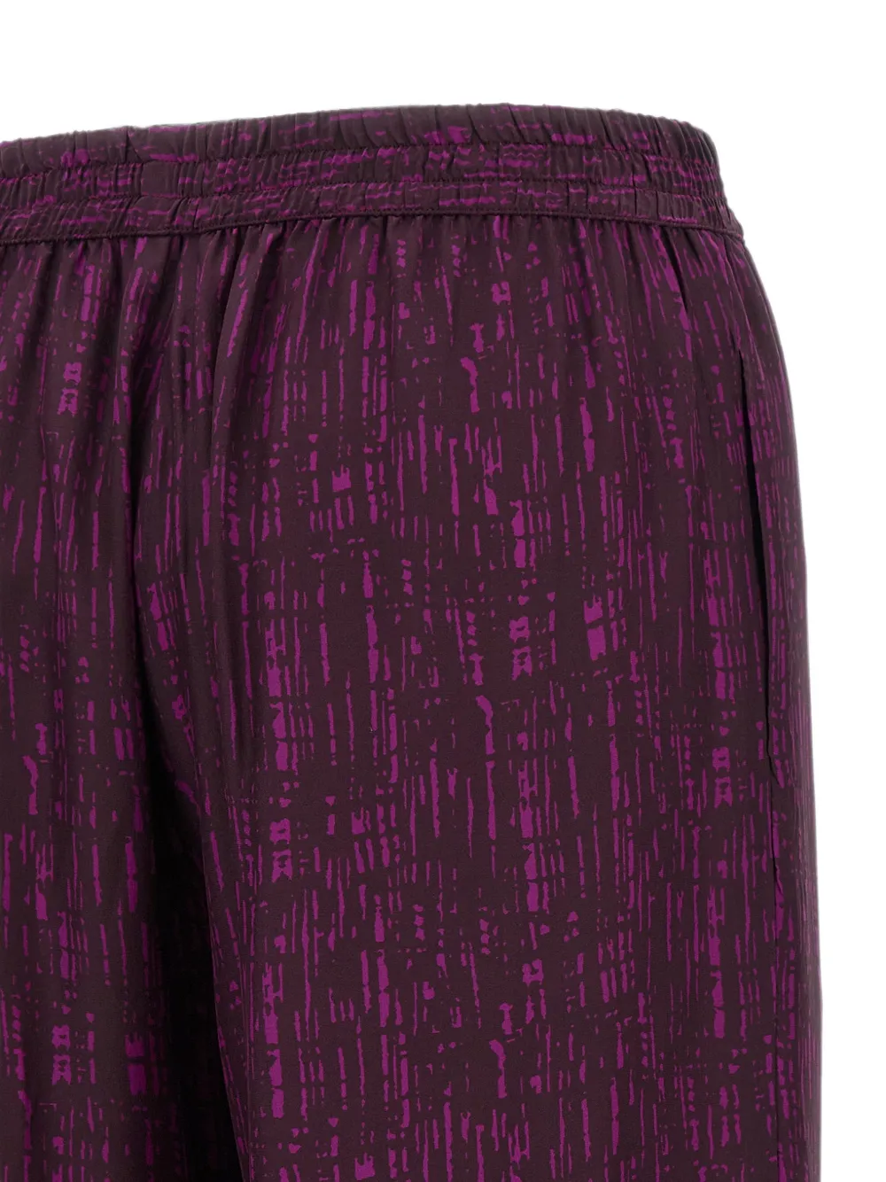 Gianluca Capannolo Claudia palazzo broek met elastische taille en abstract patroon Paars