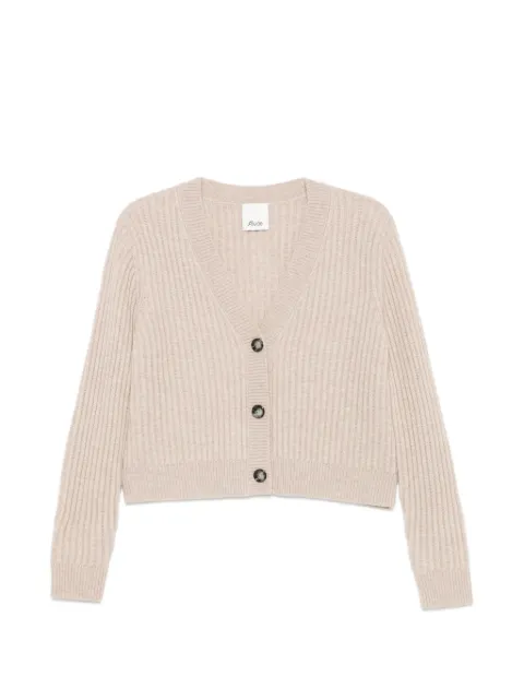 Allude ribbed-knit V-neck cardigan