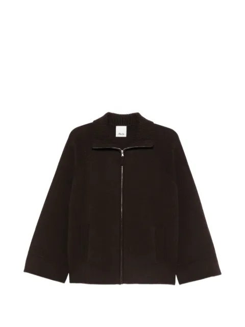 Allude cárdigan con cuello alzado y cierre