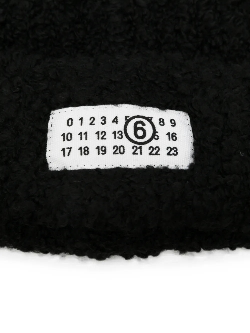 MM6 Maison Margiela Gebreide bouclé muts Zwart