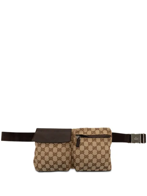 Gucci Pre-Owned cangurera de lona GG con doble bolsillo 2000-2015