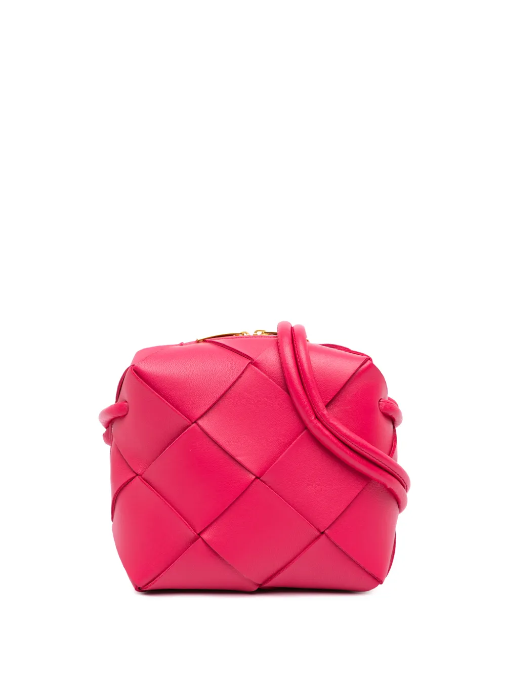 Bottega Veneta Pre-Owned Borsa a tracolla Intreccio Cassette mini in pelle di agnello 2012-2026 - Rosa