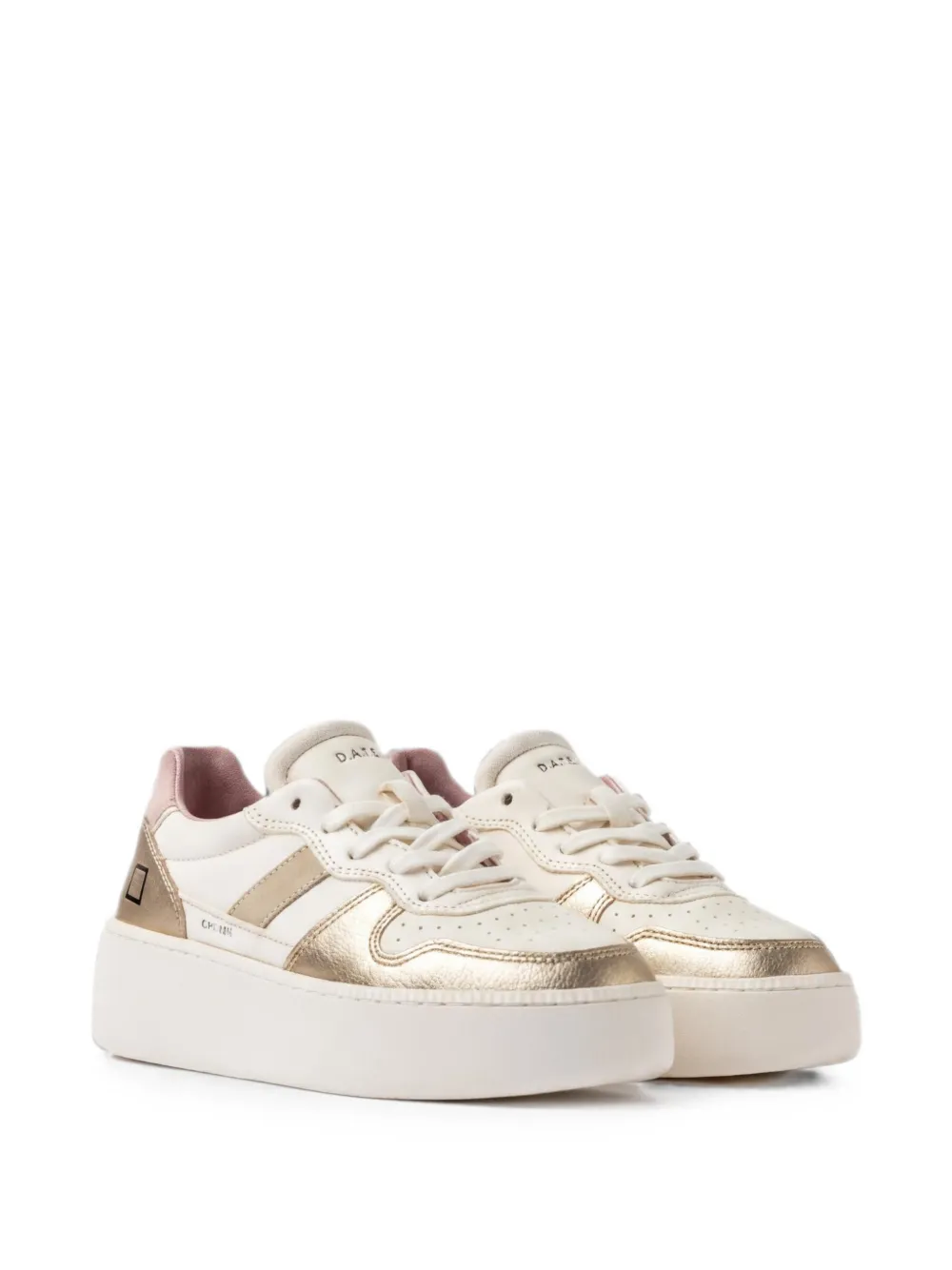 D.A.T.E. Court sneakers met plateauzool Beige