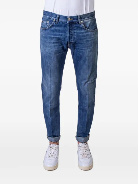 DONDUP faded-effect turn-up jeans