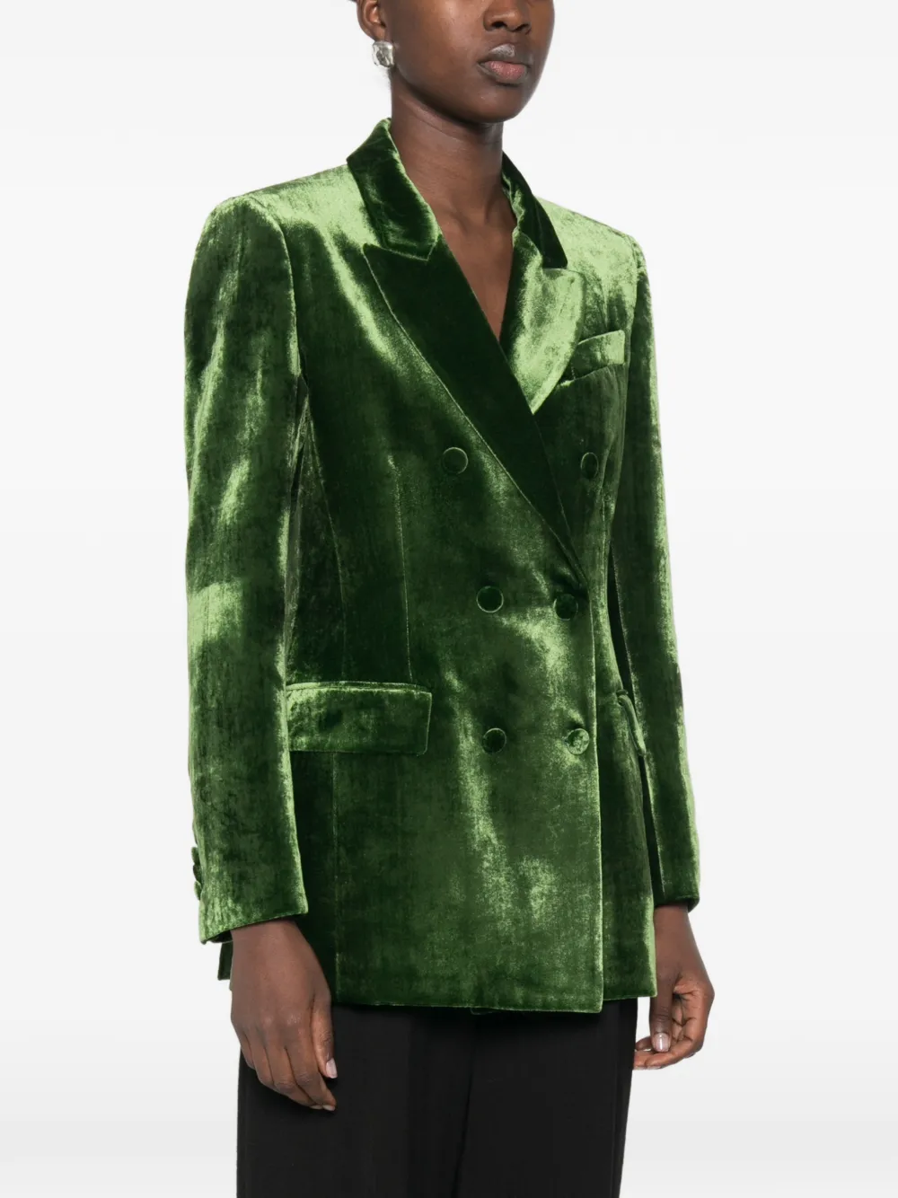 P.A.R.O.S.H. Blazer met dubbele rij knopen Groen