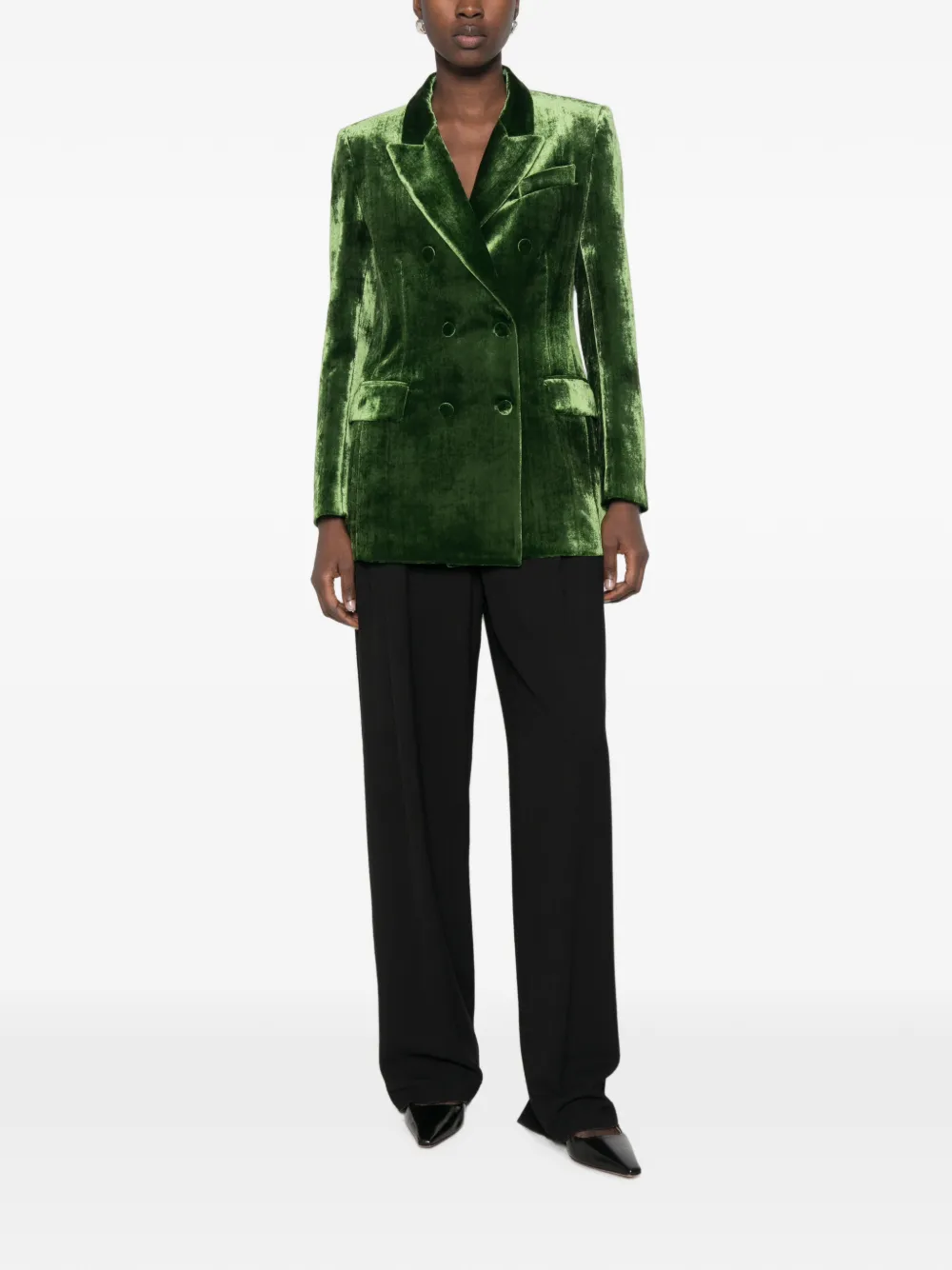 P.A.R.O.S.H. Blazer met dubbele rij knopen Groen