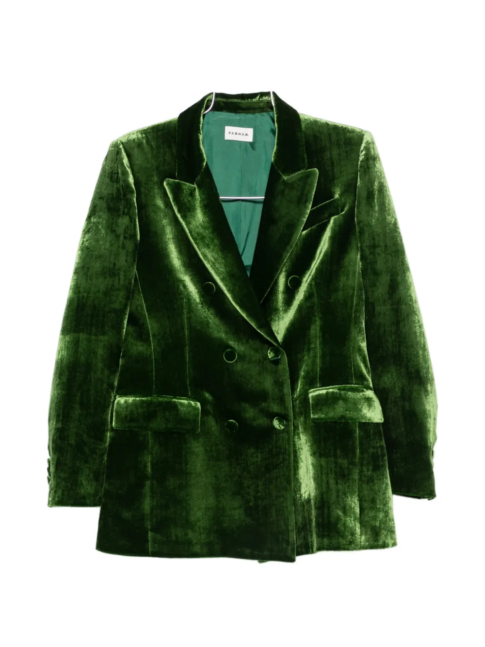 P.A.R.O.S.H. peak-lapel double-breasted blazer - Grün