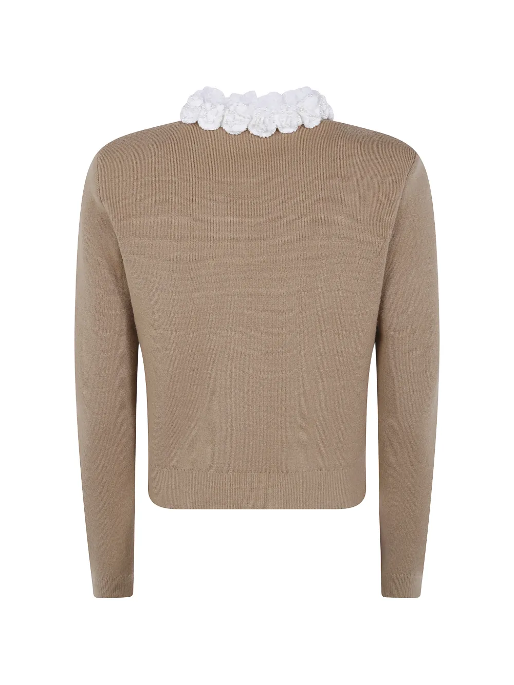Self-Portrait Verfraaid gebreid vest Beige