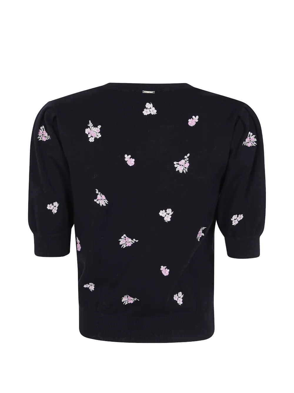 TWINSET Trui van wolblend met geborduurde bloemen Zwart