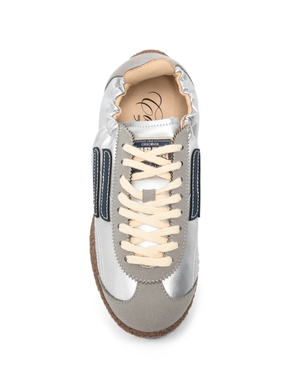 Puraai Sneakers met metallic-effekt en logo-patch Zilver