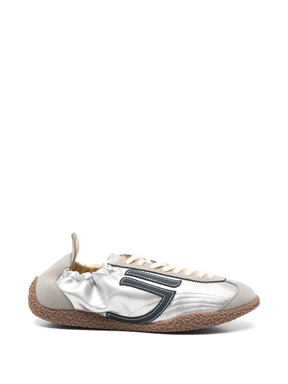 Puraai Sneakers met metallic-effekt en logo-patch Zilver