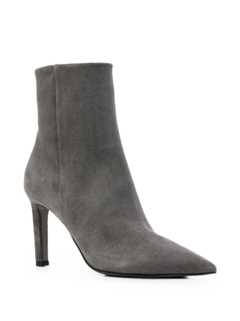 Jimmy Choo Frankie AB enkellaarzen met stilettohak en puntige neus Grijs