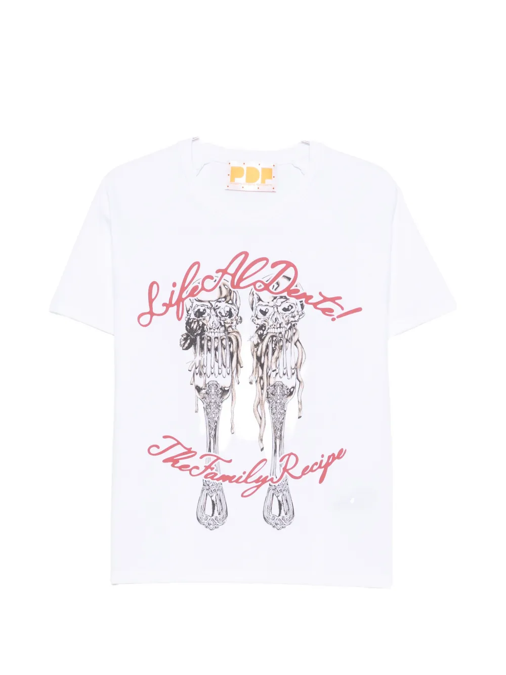 PDF graphic-print raglan-sleeve T-shirt - Bianco