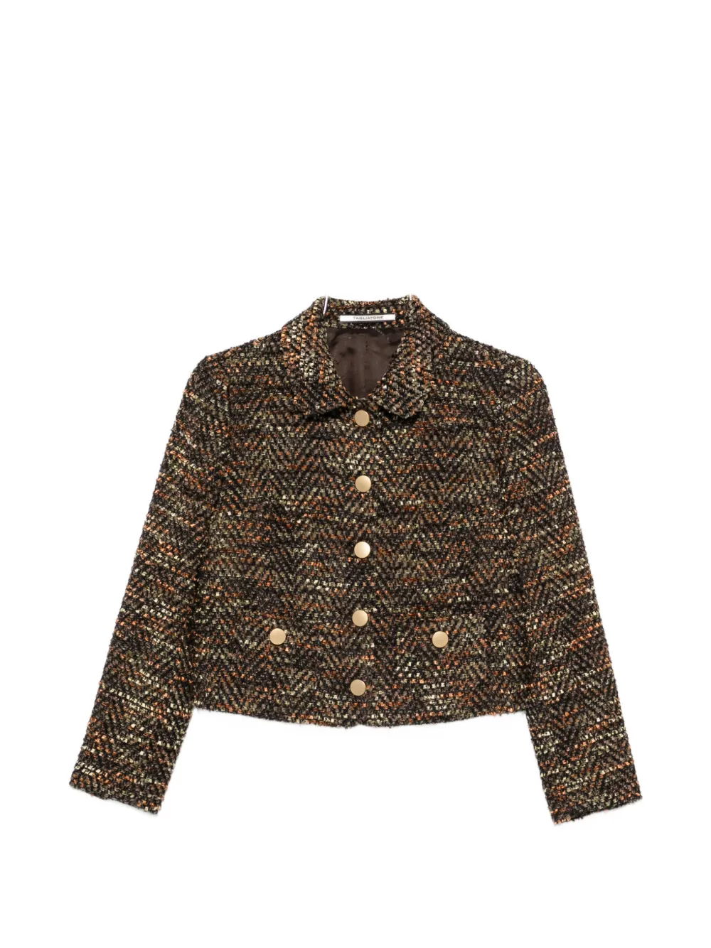 Tagliatore double-breasted tweed jacket - Schwarz