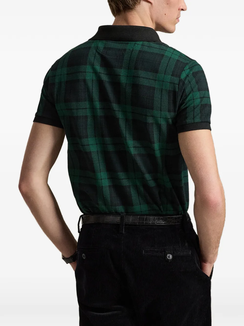 Polo Ralph Lauren Geruit piqué poloshirt Groen